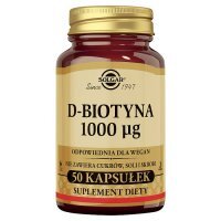 SOLGAR D-Biotyna 1000 ug 50 kapsułek