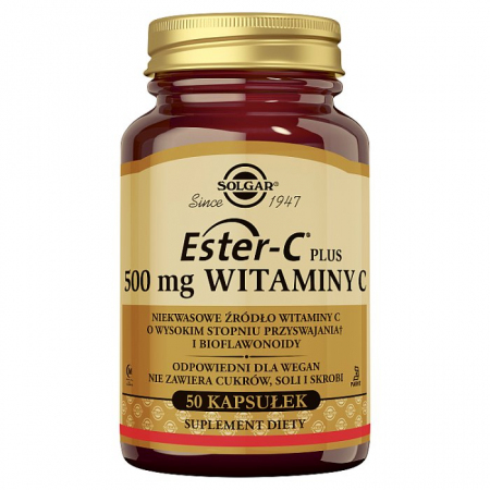 SOLGAR Ester-C Plus 500 mg 50 kapsułek