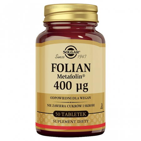 SOLGAR Folian (Metafolin) 400 ug 50 tabletek