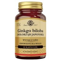 SOLGAR Ginkgo Biloba - wyciąg z liści miłorzębu japońskiego 60 kapsułek