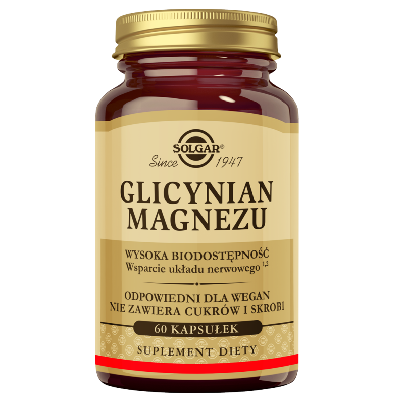 Solgar Glicynian Magnezu kapsułki, 60 szt.