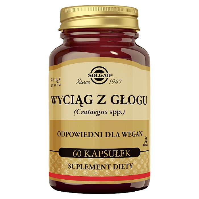 SOLGAR Głóg wyciąg 60 kapsułek