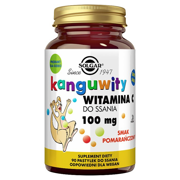 SOLGAR Kanguwity Witamina C 100 mg 90 pastylek do ssania