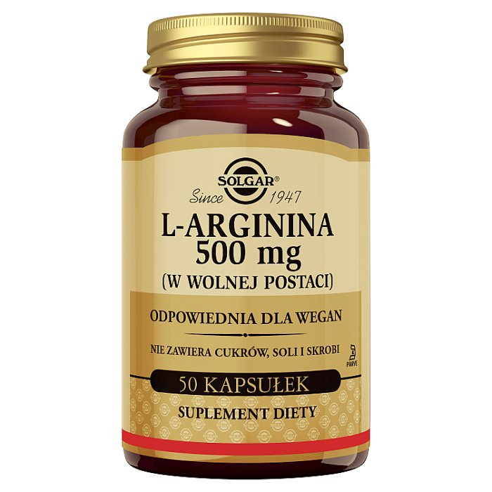 SOLGAR L-Arginina 500 mg 50 kapsułek
