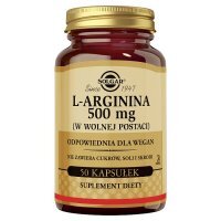 SOLGAR L-Arginina 500 mg 50 kapsułek