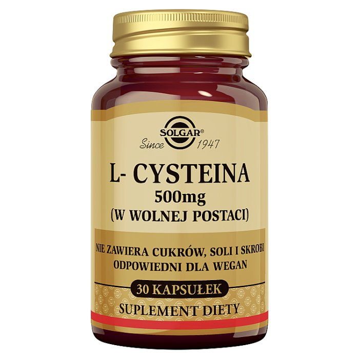 SOLGAR L-Cysteina 500 mg 30 kapsułek