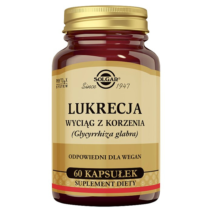 SOLGAR Lukrecja wyciąg z korzenia 60 kapsułek