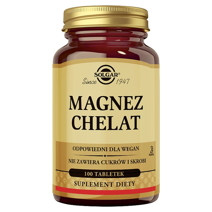 SOLGAR Magnez Chelat 100 tabletek