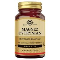Solgar Magnez Cytrynian tabletki z wysoko przyswajalnym magnezem, 60 szt