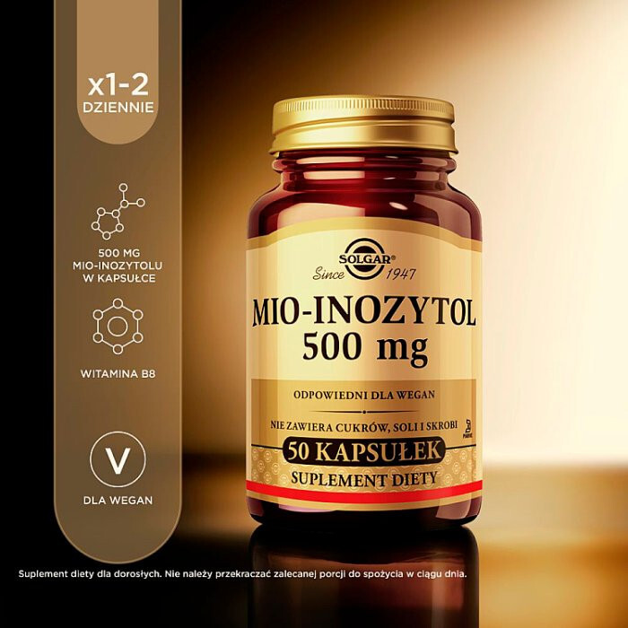 Solgar Mio-Inozytol 500 mg kapsułki, 50 szt.