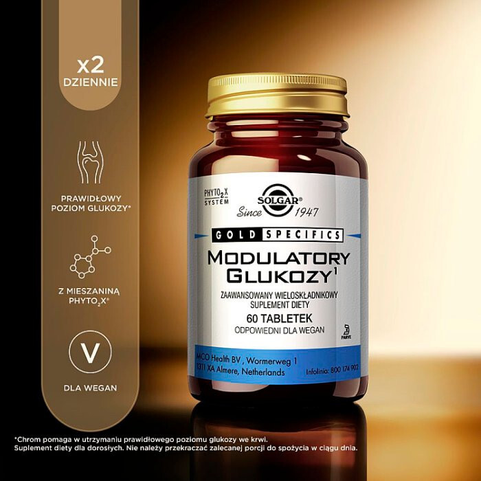 SOLGAR Modulatory Glukozy 60 tabletek