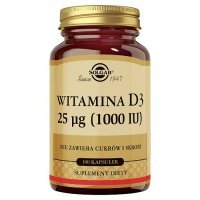 SOLGAR naturalna Witamina D3 100 kapsułek