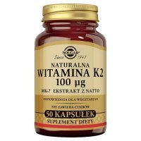 SOLGAR Naturalna Witamina K2 100 µg 50 kapsułek