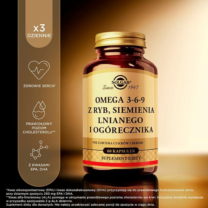SOLGAR Omega 3-6-9 60 kapsułek