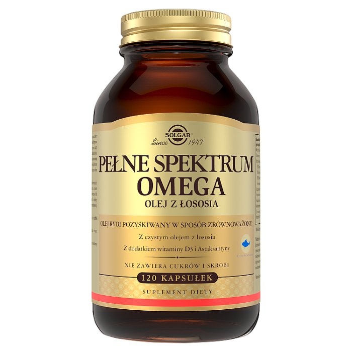 Solgar Pełne Spektrum Omega kapsułki z łososia nordyckiego, 120 szt.