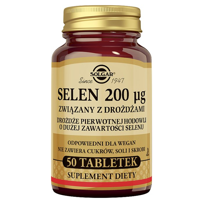 SOLGAR Selen 200 ug 50 tabletek