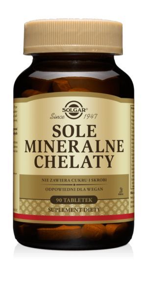 SOLGAR Sole mineralne chelaty 90 tabletek