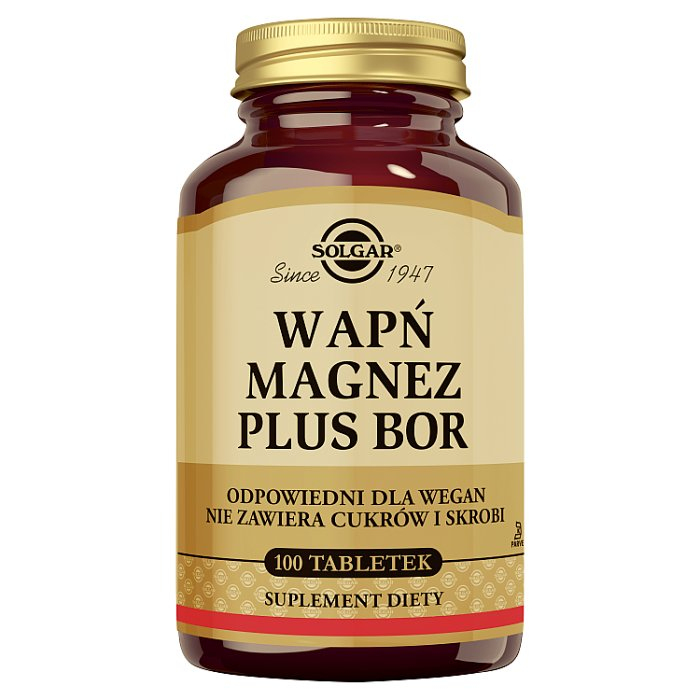Solgar Wapń Magnez + Bor tabletki, 100 szt.