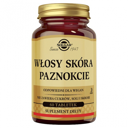 Solgar Włosy Skóra Paznokcie tabletki, 60 szt.