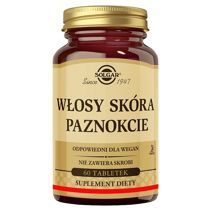 Solgar Włosy Skóra Paznokcie tabletki, 60 szt.