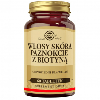 Solgar Włosy Skóra Paznokcie z Biotyną tabletki, 60 szt.