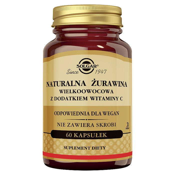 SOLGAR Żurawina wielkoowocowa 60 kapsułek