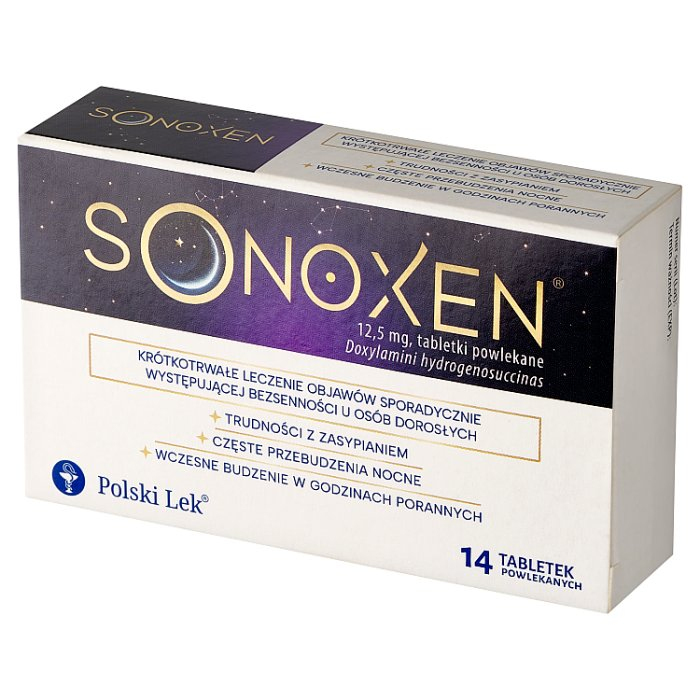 Sonoxen 12,5 mg tabletki powlekane o działaniu nasennym, 14 szt.