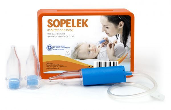 SOPELEK Aspirator - aparat + 3 końcówki plast.