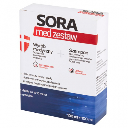 SORA MED Zestaw do zwalczania wszawicy 100 ml + 100 ml