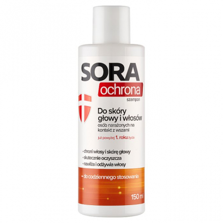 Sora Ochrona szampon-żel do skóry głowy przeciw wszawicy, 150 ml