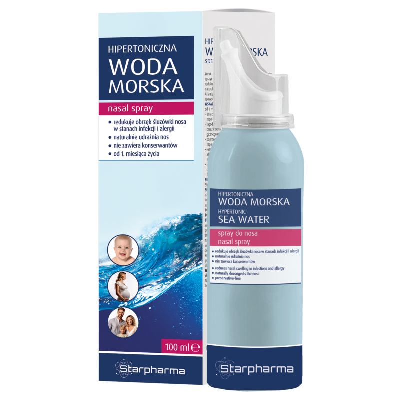 Starpharma Sea Water woda morska hipertoniczna do nosa w sprayu, 100 ml