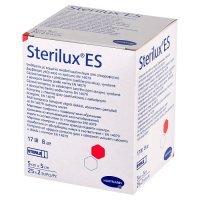 STERILUX ES Kompresy jałowe 17 nitek 8 warstw 5cm x 5cm 2 x 25 szt