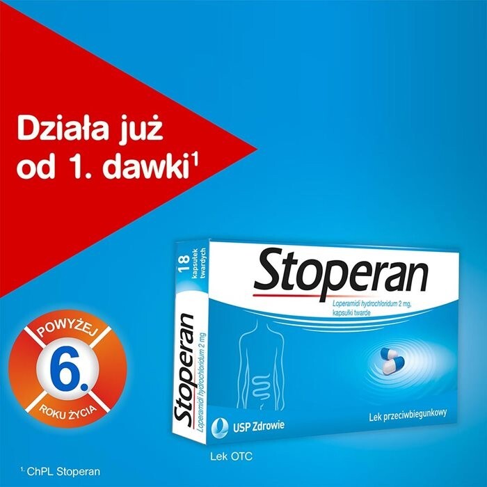 Stoperan 2 mg kapsułki twarde na biegunkę, 18 szt.