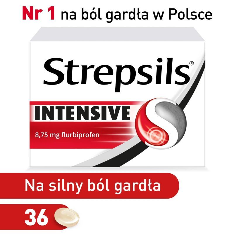 Strepsils Intensive 8,75 mg tabletki do ssania na gardło, 36 szt.