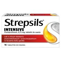 Strepsils tabletki do ssania na ból gardła Intensive 16 silny ból
