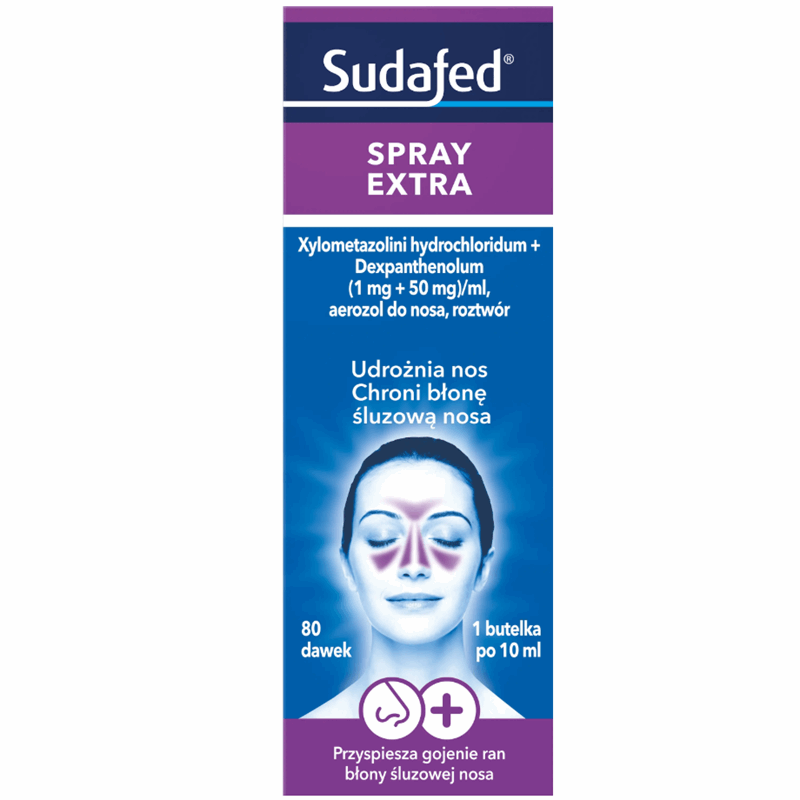 Sudafed Spray Extra (1 mg + 50 mg)/ml aerozol do nosa, 10 ml