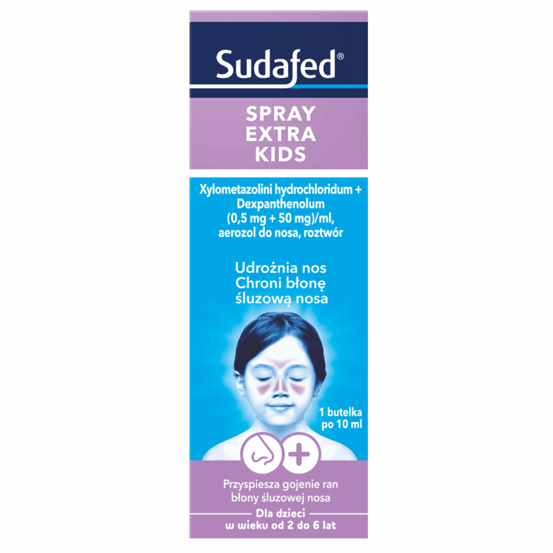 Sudafed Spray Extra Kids (0,5 mg + 50 mg)/ml aerozol do nosa, 10 ml