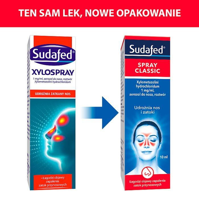 Sudafed XyloSpray 0,1% aerozol do nosa 10 ml