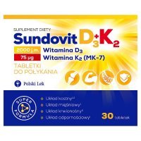 Sundovit D3+K2 tabletki, 30 szt.