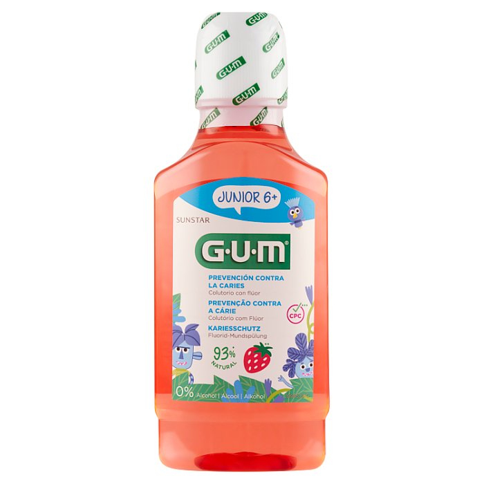 SUNSTAR GUM JUNIOR Monsters 6+ Płyn do płukania 300 ml