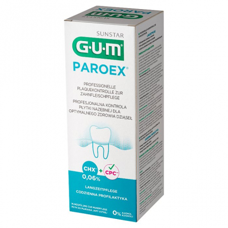 SUNSTAR GUM Paroex 0,06% CHX Płyn do płukania jamy ustnej 500 ml