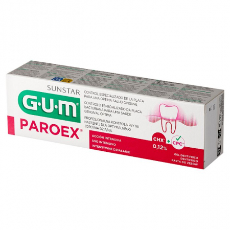 SUNSTAR GUM Paroex 0,12% CHX Pasta do  do terapii krótkoterminowej 75 ml