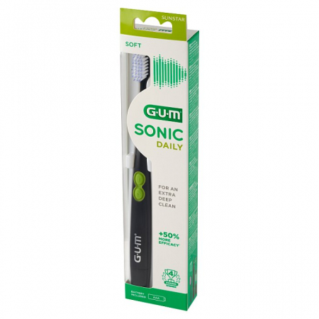 SUNSTAR GUM Sonic Daily Szczoteczka soniczna czarna 1 szt.