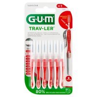 SUNSTAR GUM Trav-Ler Szczoteczki międzyzębowe 0,8 mm 6 sztuk