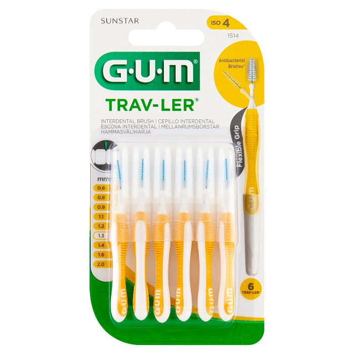 SUNSTAR GUM Trav-Ler Szczoteczki międzyzębowe 1,3 mm 6 sztuk