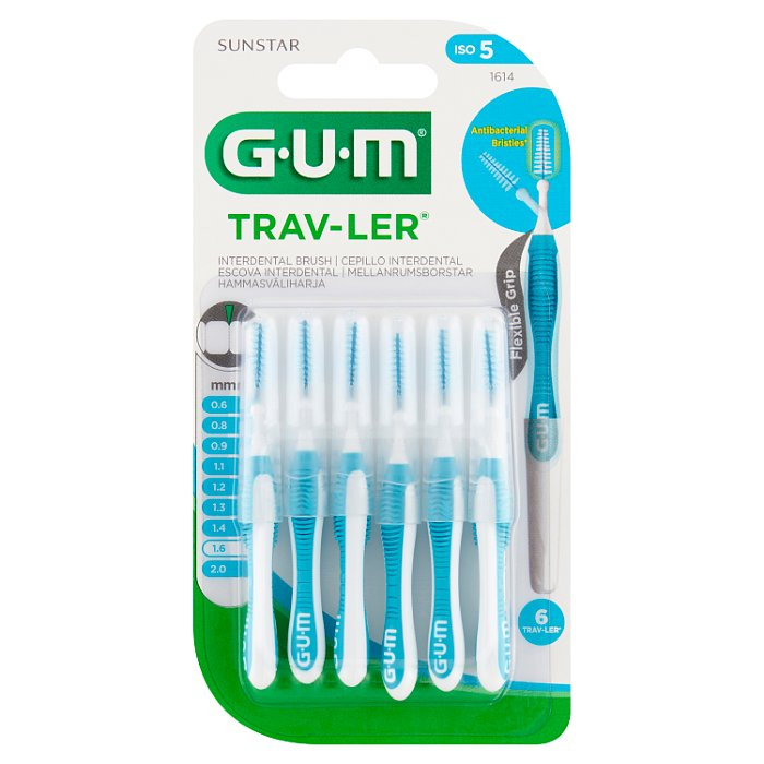 SUNSTAR GUM Trav-Ler Szczoteczki międzyzębowe 1,6 mm 6 sztuk