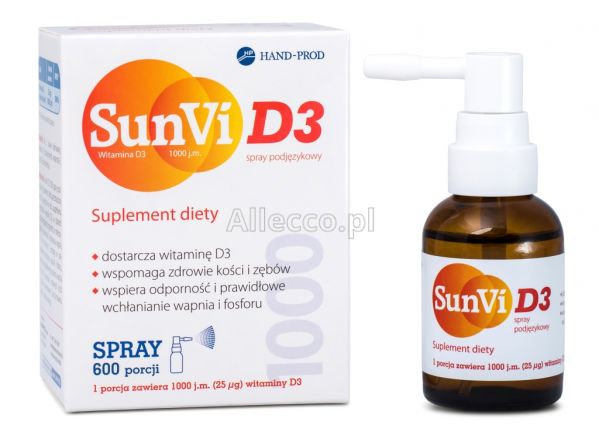 SunVi D3 1000 spray, 30 ml
