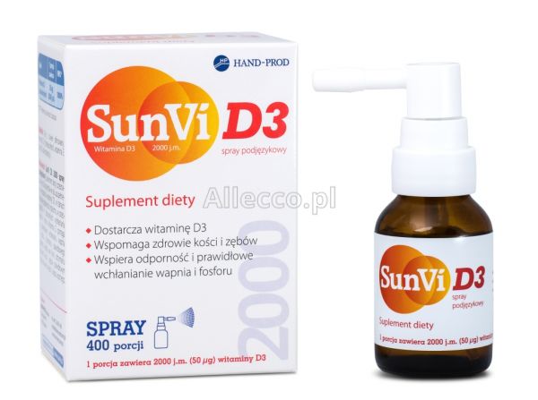 SunVi D3 2000 spray podjęzykowy, 20 ml