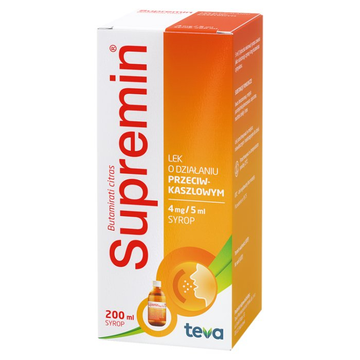 Supremin 4mg/5ml syrop przeciwkaszlowy, 200 ml