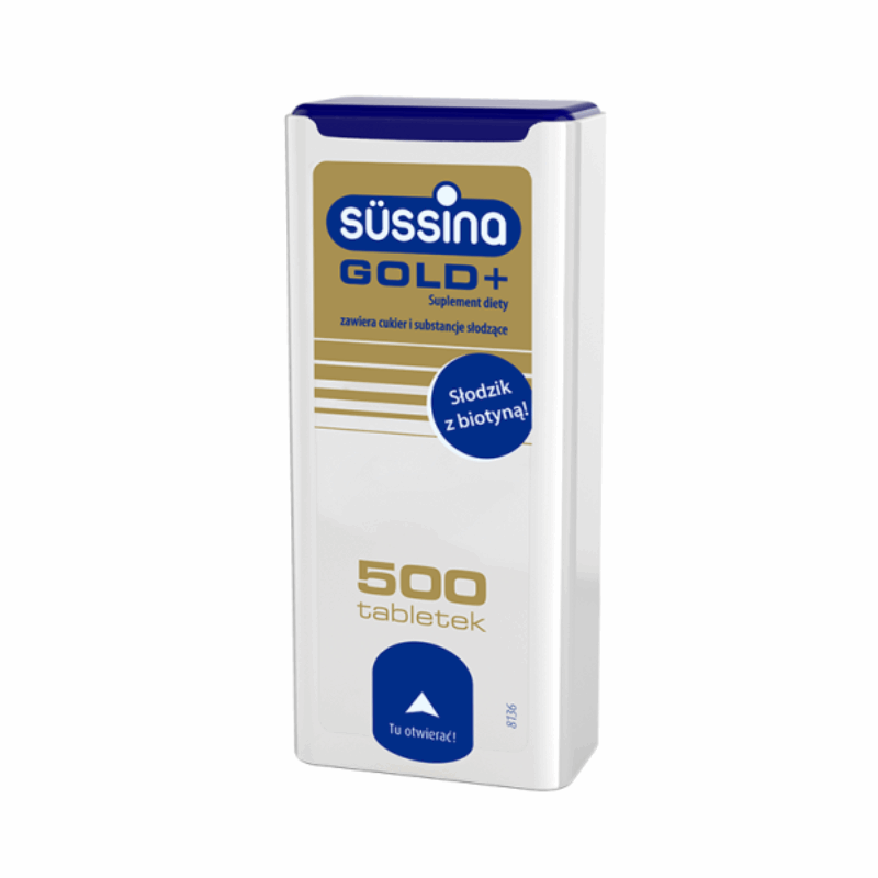 Sussina Gold+ Słodzik z biotyną tabletki, 500 szt.